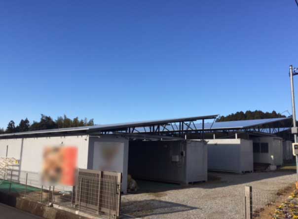 コンテナファームの設置現場