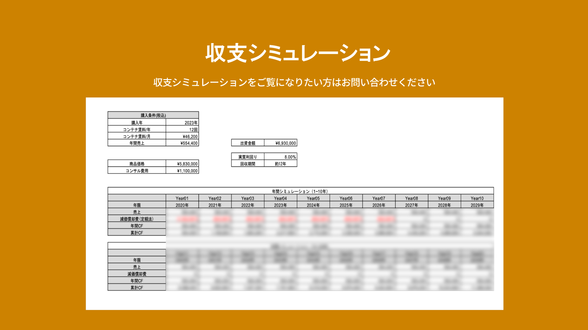 収支シミュレーション